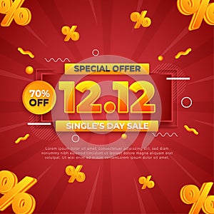1212 single`s day sale template
