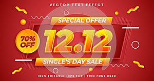 1212 text effect style template