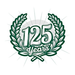 125 years anniversary celebration design template. 125th anniversary logo.