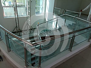 12mm toughened glass in SS railings Indian