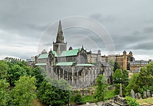 The 12th century St Mungo\'s Cathedral is the oldest surviving building in Glasgow, Scotland, UK