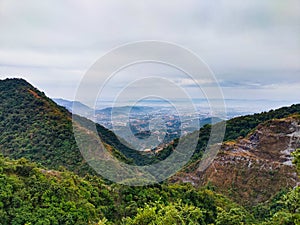 12th december 2019. Dehradun, Uttarakhand, India. A scenic view of the Dehradun city valley from a hilltop