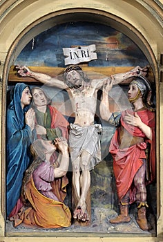 12th Stations of the Cross, Jesus dies on the cross, Saint John the Baptist church in Zagreb