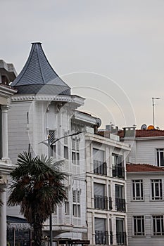 13-01-2024 Istanbul-Turkey: Historical White Mansion in Üsküdar