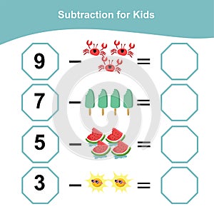 130 Subtraction for Kids