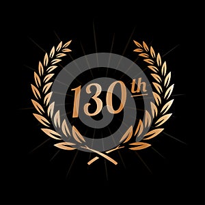 130 years anniversary celebration design template. 130th anniversary logo.