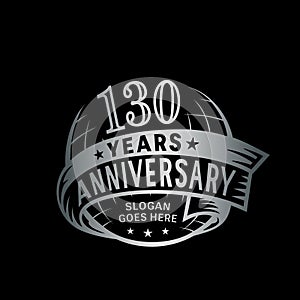 130 years anniversary design template. Anniversary vector and illustration. 130th logo.