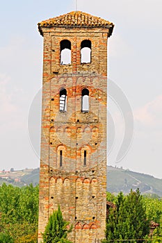 1300`s century, abandon, building of used brick, with a red tile roof