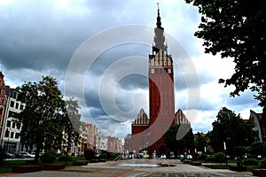 13th-century Gothic Cathedral of St. Nicholas in Elblong, Elblong, Poland