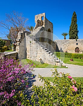 13th century Gothic monastery at Bellapais,northern cyprus