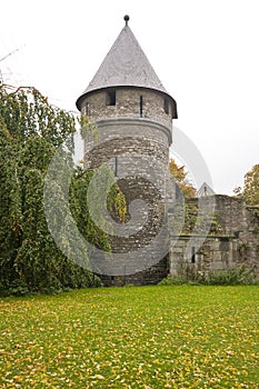 13th century turret and walls