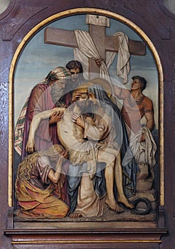 13th Stations of the Cross,Jesus ` body is removed from the cross