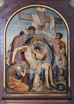 13th Stations of the Cross,Jesus ` body is removed from the cross