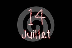 14 Juillet made of sparks