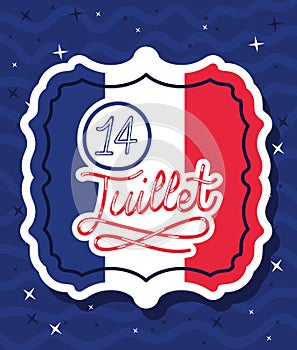 14 juillet stamp decoration