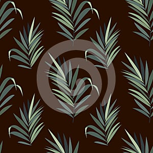 1444 pattern, seamless pattern with tropical green leaves, ornament for wallpaper and fabric, background for scrapbooking, wrappin