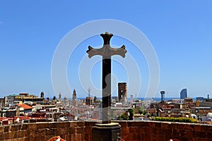 The 14th century Gothic Barcelona Cathedral Catedral de Barcelona