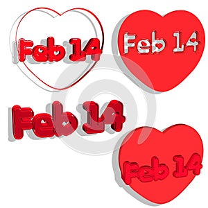 14th feb in 4 styles