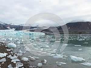 The 14th of July Glacier is a 16km long glacier in the northwest of Spitsbergen. It reaches more than 30 meters above sea level.