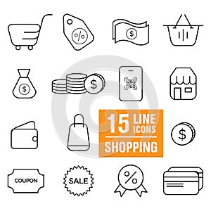 15 Line Icons_Shopping