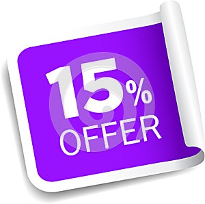 15 percentage discount offer