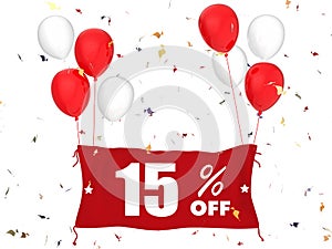 15% sale off banner