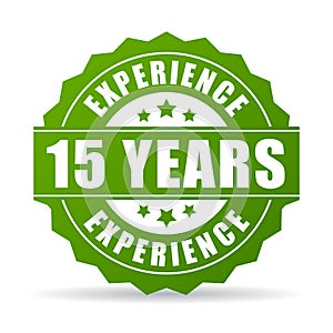15 years experience vector icon