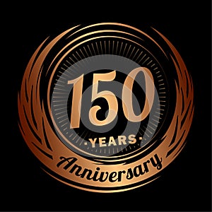 150 year anniversary. Elegant anniversary design. 150th logo.