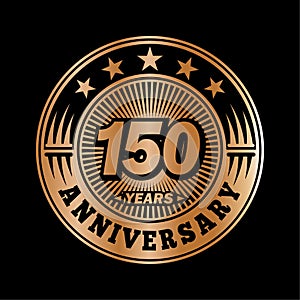 150 years anniversary celebration. 150th anniversary logo design. 150years logo.