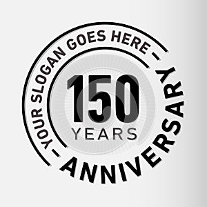 150 Years Anniversary Celebration Design Template. Anniversary vector and illustration. 150 years logo.