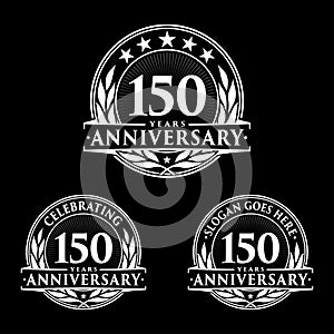 150 years anniversary design template. Anniversary vector and illustration. 150th logo.