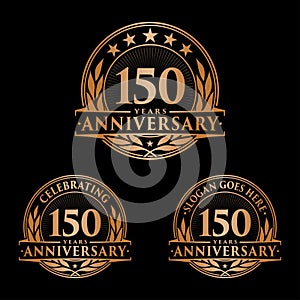 150 years anniversary design template. Anniversary vector and illustration. 150th logo.