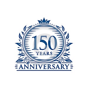 150 years celebrating anniversary design template. 150th anniversary logo. Vector and illustration.