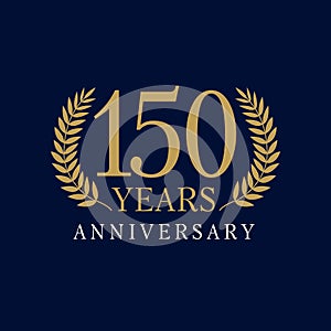 150 years old luxurious logo