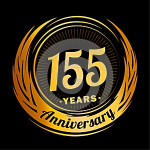 155 year anniversary. Elegant anniversary design. 155th logo.