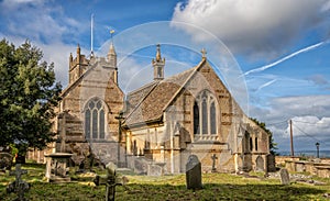 15th Century Church of St Martin, North Nibley, The Cotswolds, Gloucestertshire, England, UK