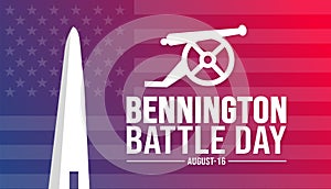 16 August Bennington Battle Day background template. Holiday concept. background, banner, placard