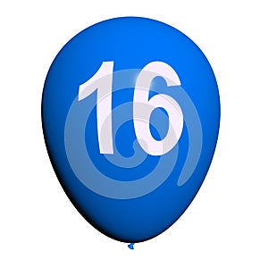 16 Balloon Shows Sweet Sixteen Birthday Party