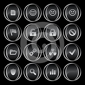 16 black/gray buttons part 2