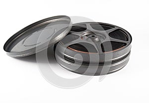 16 mm film canisters and reel