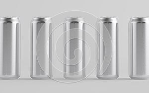 16 oz. / 500ml Aluminium Beer / Soda / Energy Drink Can Mockup - Multiple Cans.  3D Illustration