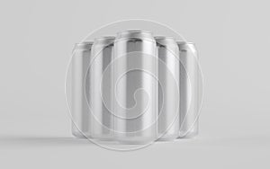 16 oz. / 500ml Aluminium Beer / Soda / Energy Drink Can Mockup - Multiple Cans.  3D Illustration