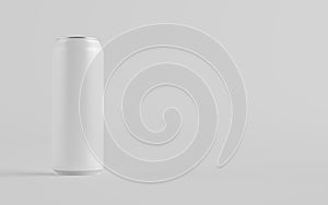 16 oz. / 500ml Aluminium Can Mockup - One Can. Blank Label.  3D Illustration