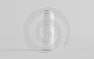 16 oz. / 500ml Aluminium Can Mockup - One Can. Blank Label.  3D Illustration