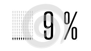 16 percent people infographic, sixteen percentage chart statistics diagram