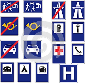 16 road signs