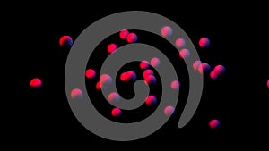 16 seconds moving red balls in front of black background HD video 1920 1080