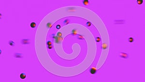 16 seconds oscillating purple metallic balls on purple background HD video