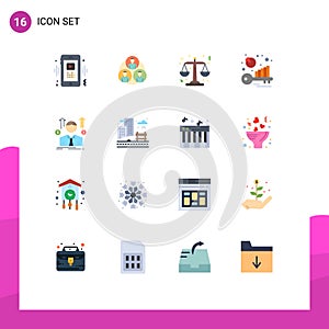 16 Thematic Vector Flat Colors and Editable Symbols of man, keyword analysis, circle, keyword, benchmark