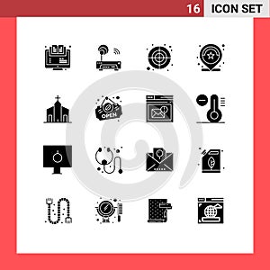 16 Universal Solid Glyphs Set for Web and Mobile Applications review, number, router, location, shape